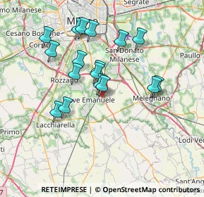 Mappa Via Giuseppe Verdi, 20085 Locate di Triulzi MI, Italia (6.67235)