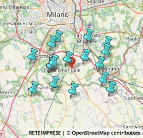 Mappa Via Giuseppe Verdi, 20085 Locate di Triulzi MI, Italia (6.38941)