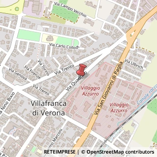 Mappa Via Quadrato, 44, 37069 Villafranca di Verona, Verona (Veneto)