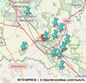 Mappa Via Zuavi N, 20077 Melegnano MI, Italia (3.6575)