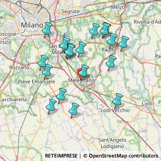 Mappa Via Zuavi N, 20077 Melegnano MI, Italia (7.69158)