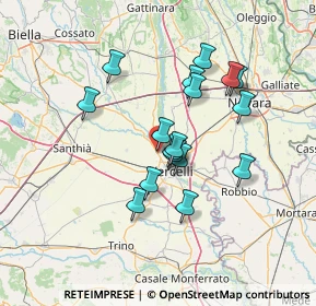 Mappa Via Giuseppe Verdi, 13030 Caresanablot VC, Italia (11.61941)