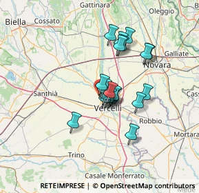 Mappa Via Giuseppe Verdi, 13030 Caresanablot VC, Italia (9.8115)