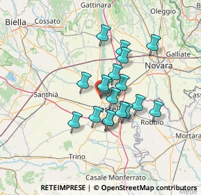 Mappa Via Giuseppe Verdi, 13030 Caresanablot VC, Italia (9.81056)