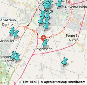 Mappa Via San Gregorio Barbarigo, 35020 Albignasego PD, Italia (4.65867)