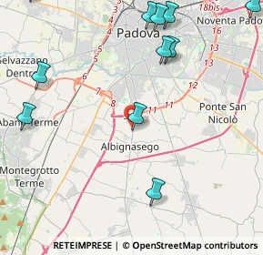Mappa Via San Gregorio Barbarigo, 35020 Albignasego PD, Italia (5.99417)