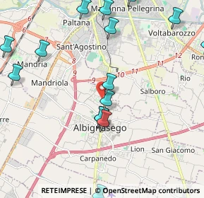 Mappa Via San Gregorio Barbarigo, 35020 Albignasego PD, Italia (2.57333)