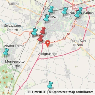 Mappa Via Santa Rosa, 35020 Albignasego PD, Italia (5.23909)