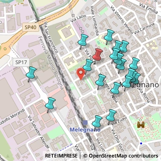 Mappa Via San Francesco, 20077 Melegnano MI, Italia (0.2695)