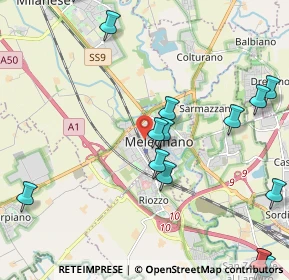 Mappa Via San Francesco, 20077 Melegnano MI, Italia (2.98647)