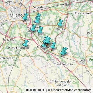 Mappa Via Filippo Turati, 20077 Melegnano MI, Italia (5.65357)