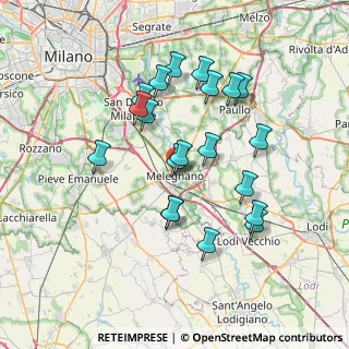 Mappa Via Roma, 20077 Melegnano MI, Italia (6.717)