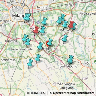 Mappa Via Roma, 20077 Melegnano MI, Italia (8.06316)