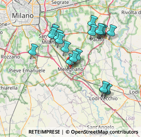 Mappa Via Roma, 20077 Melegnano MI, Italia (6.84389)