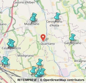 Mappa Via Canzi, 26837 Quartiano LO, Italia (3.01929)