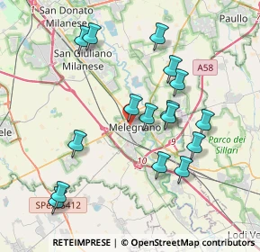 Mappa Via Sandro Pertini, 20077 Melegnano MI, Italia (3.81875)