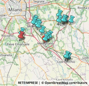 Mappa Via Sandro Pertini, 20077 Melegnano MI, Italia (7.08)
