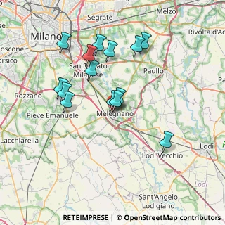 Mappa Via John Lennon, 20077 Melegnano MI, Italia (6.87286)
