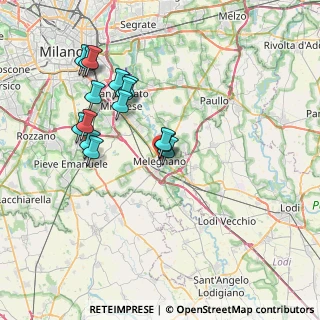 Mappa Via Giuseppe Candia, 20077 Melegnano MI, Italia (7.21333)