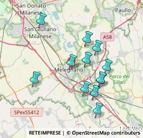 Mappa Via Sangregorio Galli, 20077 Melegnano MI, Italia (3.50083)