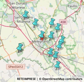 Mappa Via Sangregorio Galli, 20077 Melegnano MI, Italia (3.52154)