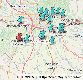 Mappa Via Papa Giovanni XXIII, 37060 Castel d'Azzano VR, Italia (7.22526)