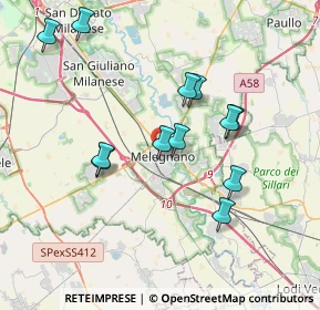 Mappa Via Giuseppina Biggiogero, 20077 Melegnano MI, Italia (3.51833)