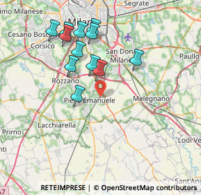 Mappa Via Martiri della Libertà, 20085 Locate di Triulzi MI, Italia (7.24833)