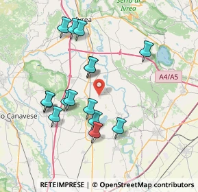 Mappa Via Strambino, 10019 Strambino TO, Italia (7.21667)