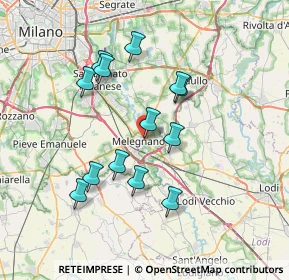 Mappa SS 9 Via Emilia, 20077 Melegnano MI, Italia (6.54769)