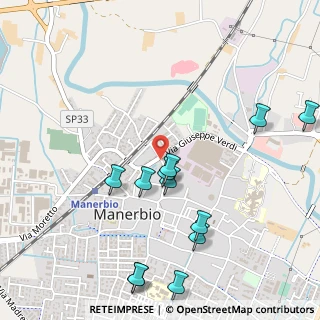 Mappa Via Giuseppe Verdi, 25025 Manerbio BS, Italia (0.585)