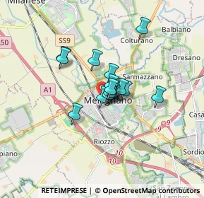 Mappa Via Monte Grappa, 20077 Melegnano MI, Italia (0.95063)