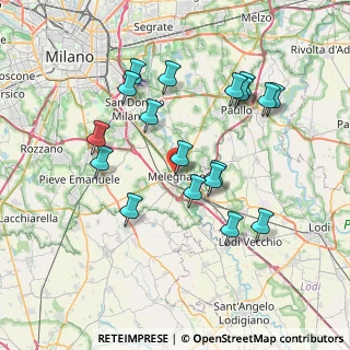 Mappa Via Clateo Castellini, 20077 Melegnano MI, Italia (7.31778)