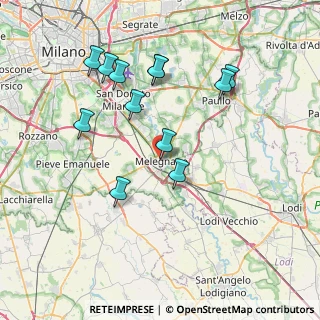 Mappa Via Clateo Castellini, 20077 Melegnano MI, Italia (7.5325)