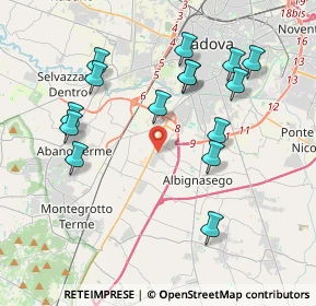 Mappa Via Ragusa, 35020 Albignasego PD, Italia (3.99267)