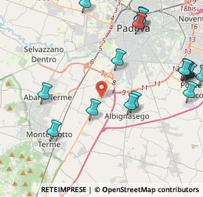 Mappa Via Ragusa, 35020 Albignasego PD, Italia (5.21235)