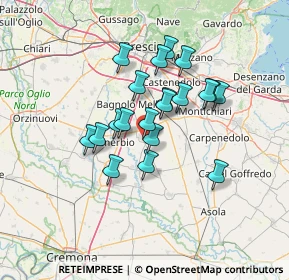 Mappa Via Tomasoni A., 25024 Leno BS, Italia (10.675)