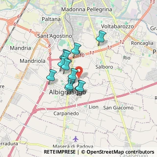 Mappa Via Marinai D'Italia, 35020 Albignasego PD, Italia (1.13333)