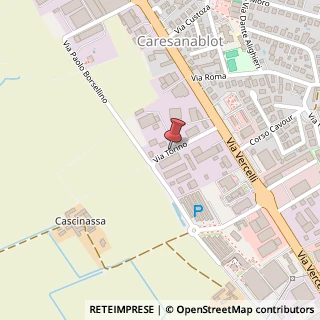 Mappa Via Torino, 6, 13030 Caresanablot, Vercelli (Piemonte)