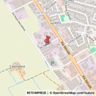 Mappa Via Torino,  3, 13030 Caresanablot, Vercelli (Piemonte)