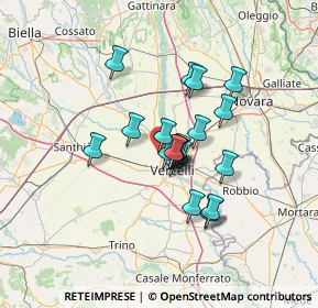 Mappa Via Torino, 13030 Caresanablot VC, Italia (9.5225)