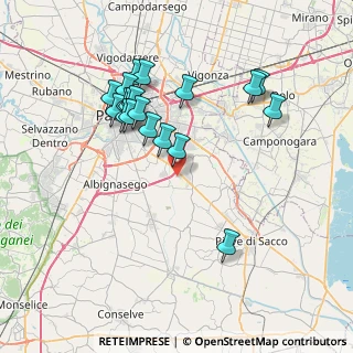 Mappa Via Palestro, 35020 Ponte San Nicolò PD, Italia (7.31632)
