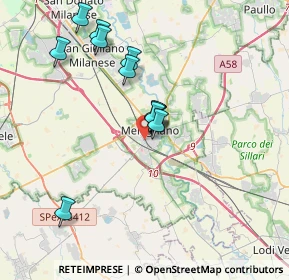 Mappa Via Vincenzo Bettoni, 20077 Melegnano MI, Italia (3.24917)