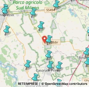 Mappa Via Aldo Moro, 20088 Rosate MI, Italia (6.5605)