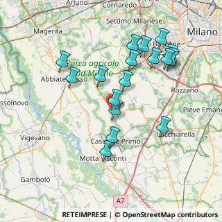 Mappa Via Aldo Moro, 20088 Rosate MI, Italia (7.65611)