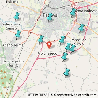 Mappa Via Verona, 35020 Albignasego PD, Italia (4.65182)