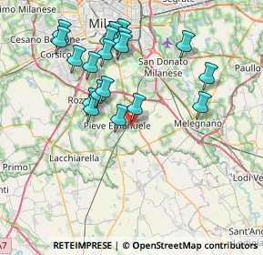 Mappa Via Bruno Buozzi, 20085 Locate di Triulzi MI, Italia (7.60737)