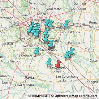 Mappa Via Alcide de Gasperi, 20077 Melegnano MI, Italia (12.1435)