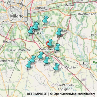 Mappa Via Alcide de Gasperi, 20077 Melegnano MI, Italia (6.55692)