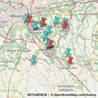 Mappa Via Alcide de Gasperi, 20077 Melegnano MI, Italia (6.46889)